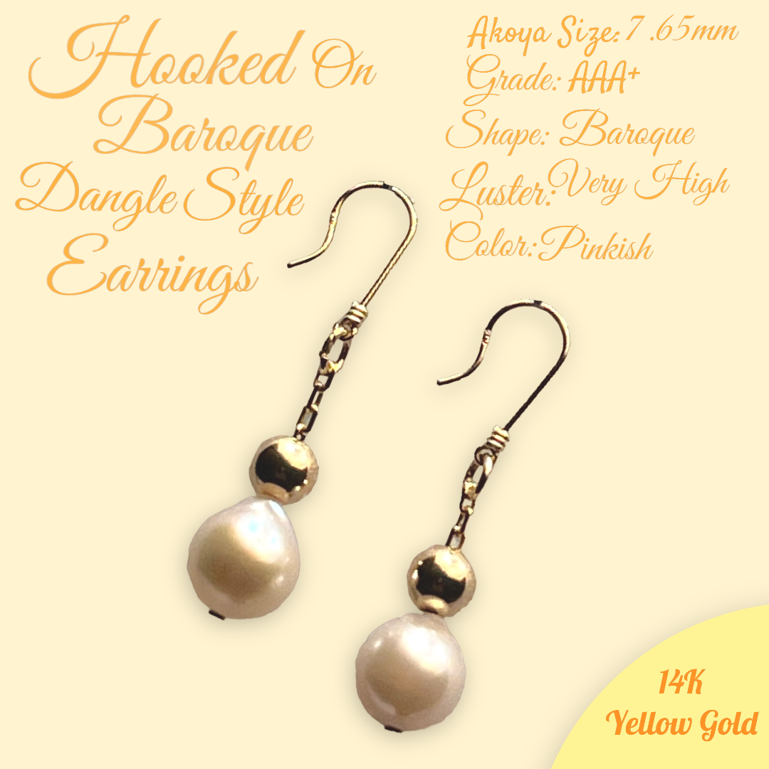 Hooked On Baroque Dangle Style Earrings